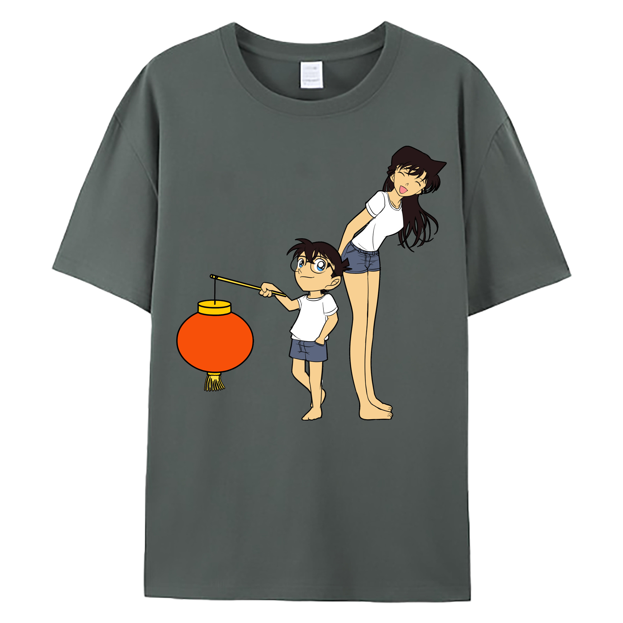 （画像用） 名探偵コナン 毛利 蘭 もうり らん、モーリ ラン Detective Conan Rachel Moore 綿100％ メンズ半袖Tシャツ｜肌触りやわらか＆通気性